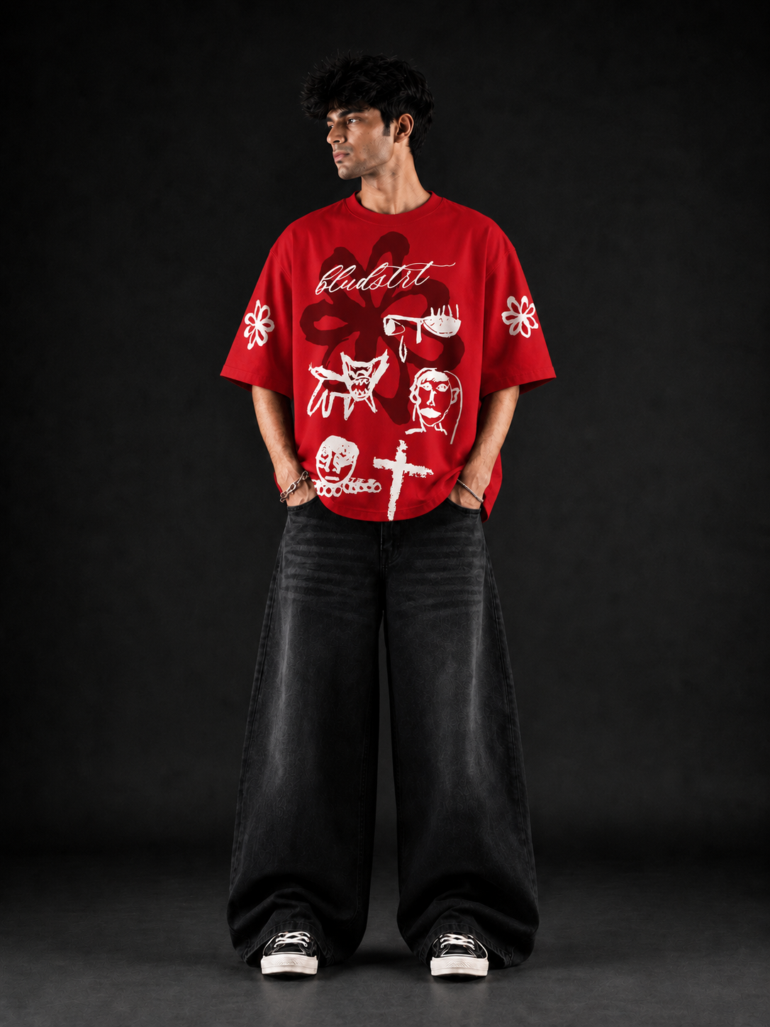 BLOODSHOT ART OVERSIZED TEE