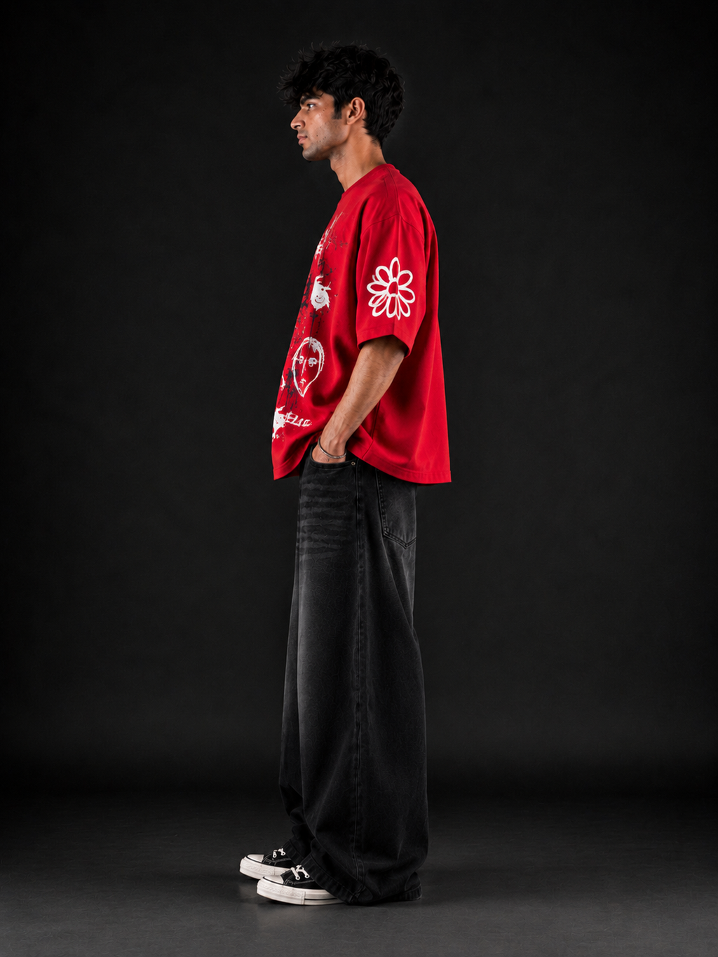 BLOODSHOT ART OVERSIZED TEE