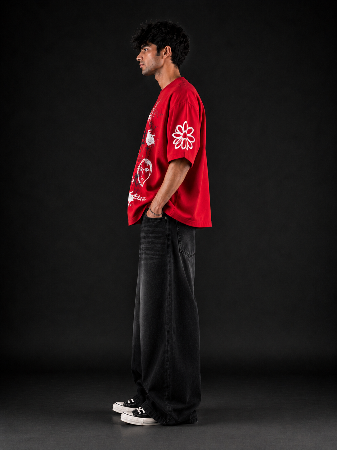 BLOODSHOT ART OVERSIZED TEE