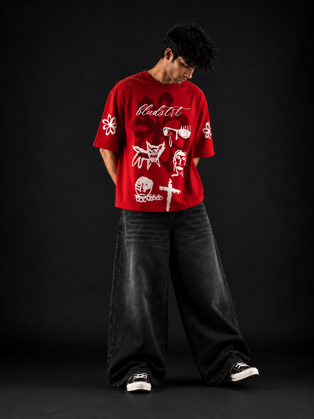 BLOODSHOT ART OVERSIZED TEE