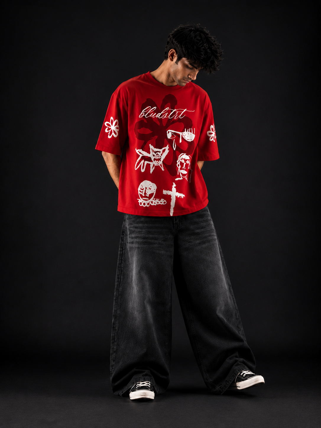 BLOODSHOT ART OVERSIZED TEE